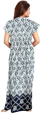 Elegant Multicoloured Cotton Printed Nighty For Women Pack Of 2-thumb3