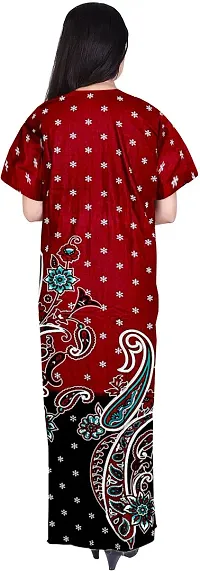 Elegant Multicoloured Cotton Printed Nighty For Women Pack Of 2-thumb2