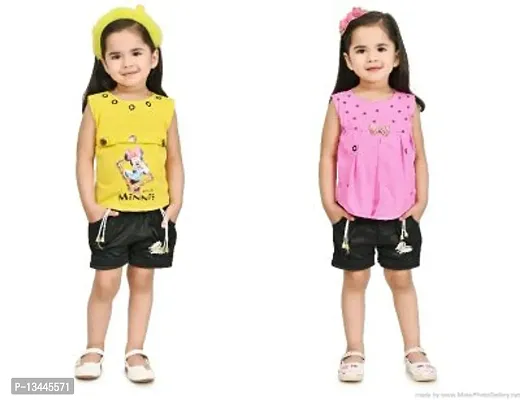 Fabulous Cotton Clothing Set For Girls Pack Of 2-thumb0