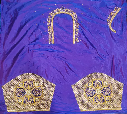 Fancy Silk Embroidery Blouse Piece For Women