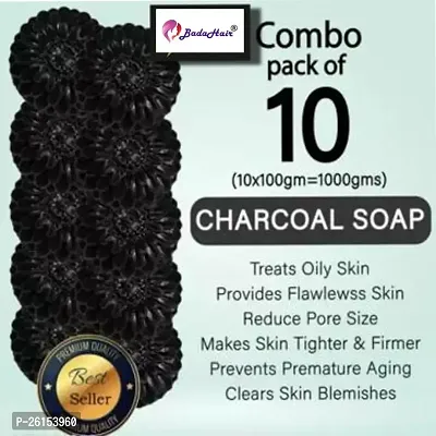 Activated Charcoal Soap For Women Skin Whitening, Acne, Blackheads, Anti Wrinkle, Pimple Skin Care Soap (Pack Of 10)