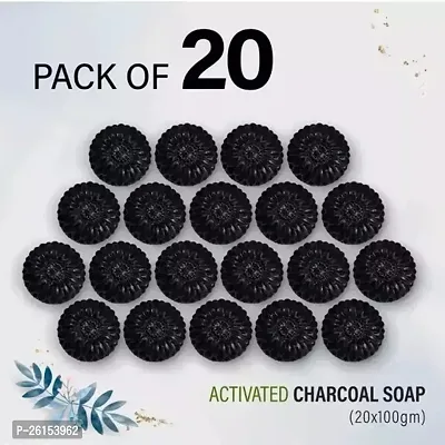 Activated Charcoal Soap For Women Skin Whitening, Acne, Blackheads, Anti Wrinkle, Pimple Skin Care Soap (Pack Of 20)