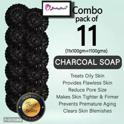 Activated Charcoal Soap For Women Skin Whitening, Acne, Blackheads, Anti Wrinkle, Pimple Skin Care Soap (Pack Of 11)