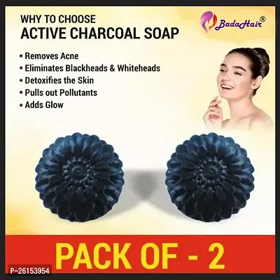 Mahalaxmi Creation Skin Whitening, Acne, Blackheads, Skin Care Morchito Activated Charcoal Soap For Women ( Pack Of 2) 2 X 100 G-thumb0