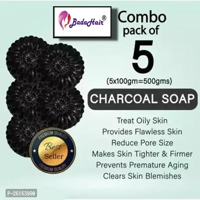 Activated Charcoal Soap For Women Skin Whitening, Acne, Blackheads, Anti Wrinkle, Pimple Skin Care Soap-thumb0