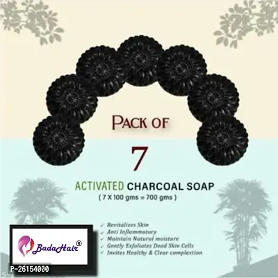 Activated Charcoal Soap For Skin Whitening, Acne, Blackheads, Skin Care Soap (Pack Of 7)