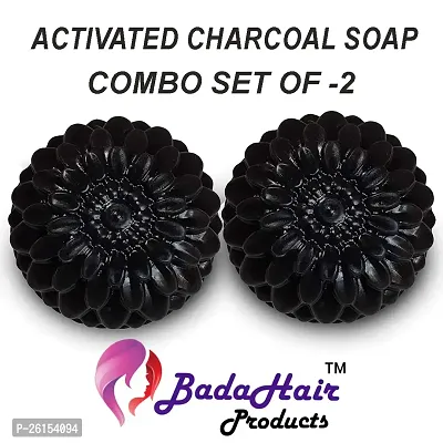 Charcoal Brick Soap Activated Charcoal Soap Deep Cleansing Bath Soap With Coffee Granules Removing Dirt And Impurities With Anti-Pollution Effect For All Type Of Skin 100 G(Pack Of 4)-thumb0