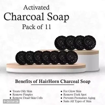 Activated Charcoal Soap For Women Skin Whitening, Acne, Blackheads, Anti Wrinkle, Pimple Skin Care Soap (Pack Of 11)