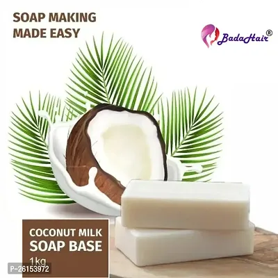 Coconut Milk Soap Base With Nutrients For Glowing Skin - 1 Kg (Sulphate Paraben Free Melt And Pour Soap Base)-thumb0