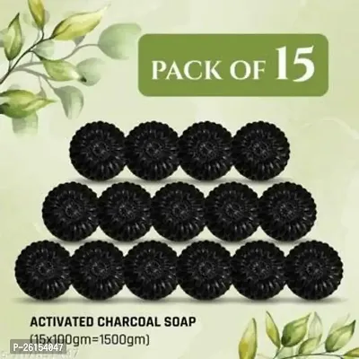 Activated Charcoal Soap For Women Skin Whitening, Acne, Blackheads, Anti Wrinkle, Pimple Skin Care Soap (Pack Of 15)