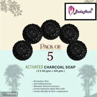 Activated Charcoal Soap For Women Skin Whitening , Pimples, Blackheads , Acne, Natural Detox Face Body Soap-thumb0