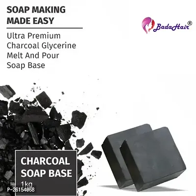 Charcoal Ultra Premium Melt And Pour Soap Base For Soap Making - 500 Gm (Sulphate Paraben Free)