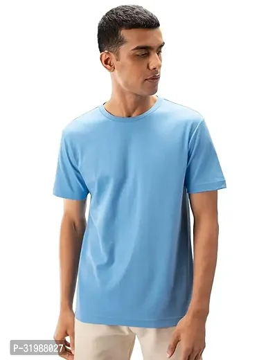 Stylish Polyester Solid T-Shirt For Men-thumb0