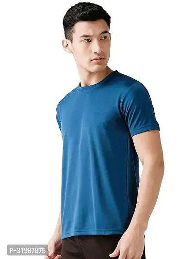 Stylish Polyester Solid T-Shirt for Men-thumb0