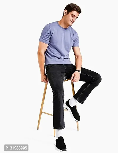 Stylish Polyester Solid T-Shirt For Men-thumb0