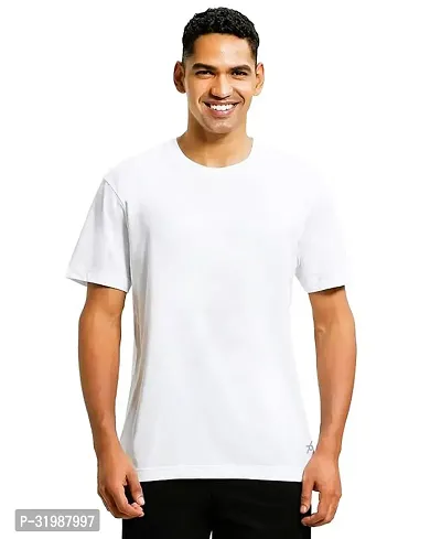 Stylish Polyester Solid T-Shirt For Men-thumb0