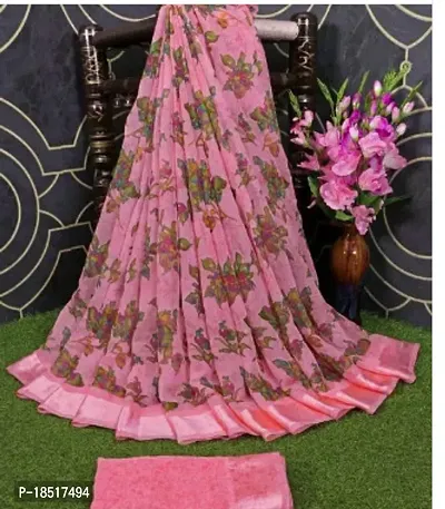 Elegant  Art Silk Saree with Blouse piece-thumb0