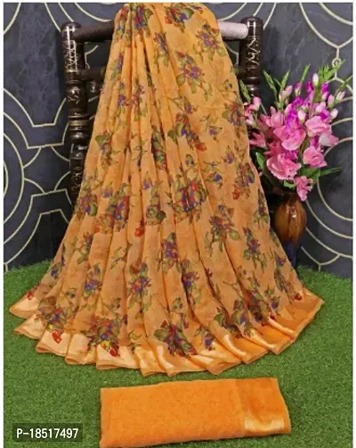 Elegant  Art Silk Saree with Blouse piece