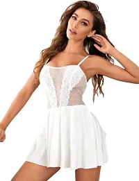RAPID SPORTS Womens Beautiful Net Designs BABYDOLL, NIGHT DRESS DRESS For Honeymoon,Couple Night, Hot and Sexy Look, Soft Skin, Comfortable, High Quality With Smooth Body Fit Net for Women and Girls-thumb1