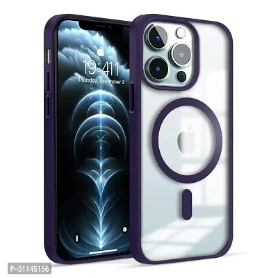 MahadealzDesign TPU Case Compitable for iPhone 15 Pro Max Compatible with MagSafe Wireless Charging Shockproof Phone Bumper Cover Back Case Cover Purple