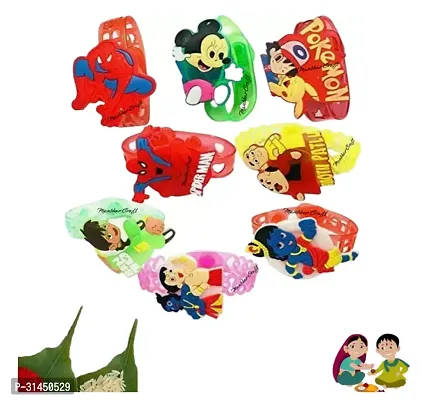 Kids Thread Rakhi Chawal and Roli Pack Of 6-thumb0