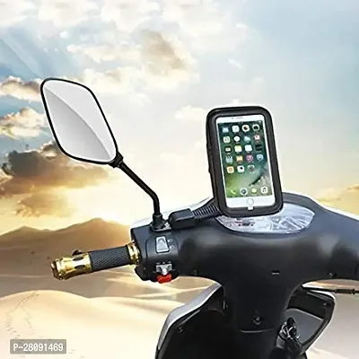 Ceuta Retails Waterproof Bike/Motorcycle/Bicycle Gps Smartphone Mobile Phone Motor Rear View Mirror Mount Holder Zip Pouch Stand-thumb0