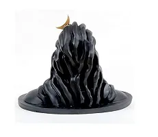 Daridra Bhanjan  Polyresin Lord Shiva | Adiyogi | Shambhu Figurine Idol for Home Deacute;cor  Car Dashboard,(9 x 9 cm),(Black)-thumb2