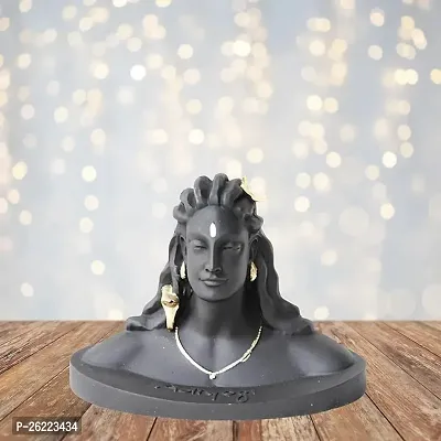 Daridra Bhanjan Resin Adiyogi Shiva Statue for Car Dash Board, Pooja  Gift, Mahadev Murti, Idol, Lord Adiyogi Shankara for Home  Office Decor (9 x 9)