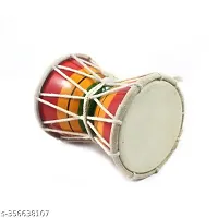 Damru Hand Percussion Handmade Indian Musical Instrument/Pooja Articles/Home Decor  Kids Toys.-thumb1