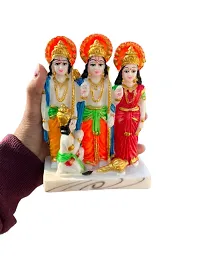 Marble Look Ram Darbar Statue Murti Idol For Pooja Room Home Temple 6 Inch( Multicolour), Marble Ram Darbar, Ram Darbar Idol.-thumb2