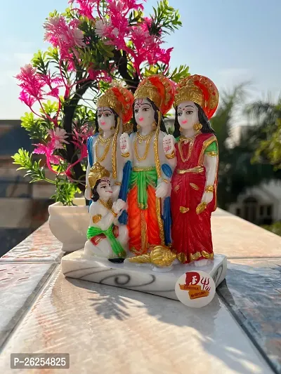 Marble Look Ram Darbar Statue Murti Idol For Pooja Room Home Temple 6 Inch( Multicolour), Marble Ram Darbar, Ram Darbar Idol.-thumb4