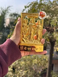 Ram darbar God Idol, Wooden Ram Mandir, Ayodhya Temple with Ram darbar set, God Murti Figurine Religious Pooja Gift Items and Murti for Mandir/Temple/Home/Office.-thumb2