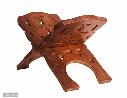 Book Reading Stand |Wooden Brown Rehal Handmade |Handcrafted Sheesham Premium Geeta/Quran/Bible/Ramayana Holy Book Stand(Size = 30.4 cm x 15.2 cm x 2.8 cm,12-inch)-thumb3
