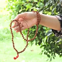 5 Mukhi Rudraksha Mala for Men/Women Wearing Natural Brown Rudraksha Beads - Pack of 1-thumb2