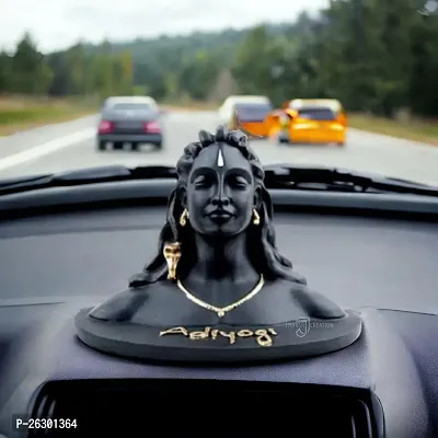 Lord god Mahadev Bholenath Shivji Adiyogi Shiva Statue Idol Murti with Nandi for Car Dashboard