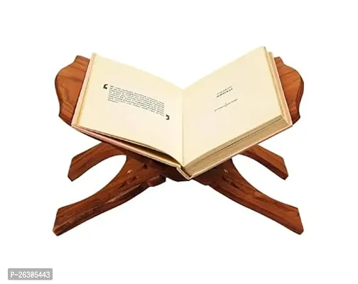 Book Reading Stand |Wooden Brown Rehal Handmade |Handcrafted Sheesham Premium Geeta/Quran/Bible/Ramayana Holy Book Stand.-thumb0