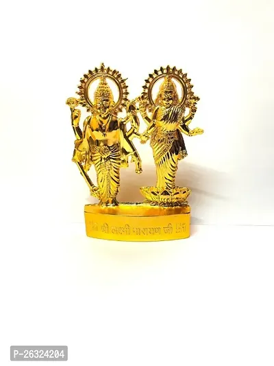 Lord Vishnu with Lakshmi | Laxmi Vishnu Murti | Brass Laxmi Narayan Statue.