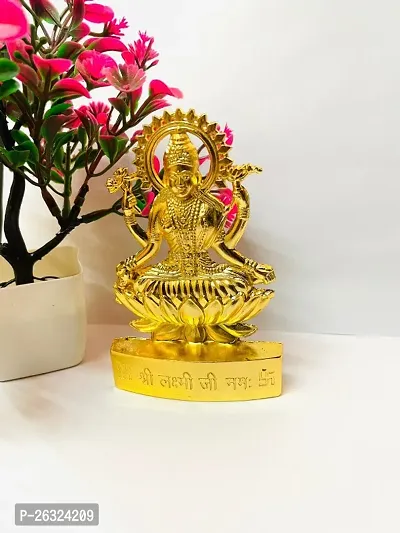Lakshmi Devi Idol - Beautiful and Detailed Laxmi Murti Ideal for Worship - Divine Laxmi Idol Symbolizing Prosperity and Wealth - 11 CM
