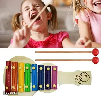 Handicraft Xylophone for Kids, Wooden Xylophone Toy with 8 Knocks Child Safe Mallets for Educational  Preschool Learning Music Enlightenment - Musical Instruments-thumb4