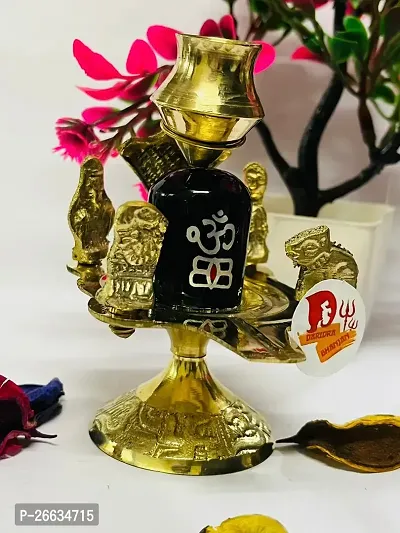 DARIDRA BHANJAN Shivlingam | Shivling | Shiv Parivar Murti | Shivling kalash | Shivling Shiv Parivar statue with Kalash for jalabhishek | Shivling Abhishek Stand.-thumb0