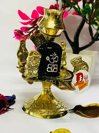 DARIDRA BHANJAN  Beautiful Design Shiv parivar murti with Shivling Idol || Abhishek kalash Lota for Shivling jalabhishek || Brass kalash lota || Black Shivling || Shivling || Shivratri Pooja || Sawan.-thumb2