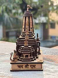 Daridra Bhanjan  Handcrafted Shri Ram Mandir Ayodhya Janm Bhumi Temple 3D Replica Model (Brown, Medium- 12 X 6 X 12 Cm)-thumb2