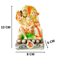 Marble White Shiv Parivar Family Statue Idol Shiv Parivar Murti Home Decoration Pooja Gift Idol-thumb1