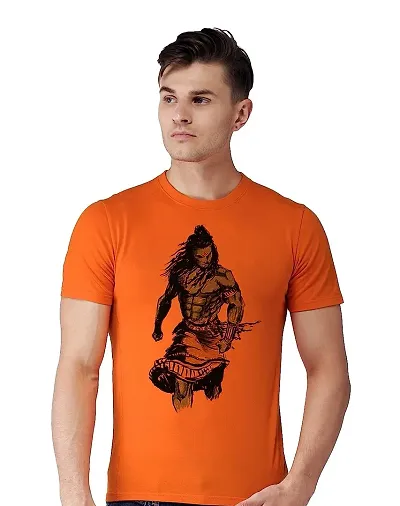 WC Right Mens Graphic Printed MAHADEV Round Neck Polyster DRI-FIT T-SHIRT-03