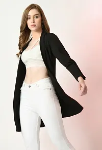 Stylish Black Polyester Solid Shrugs For Women-thumb2