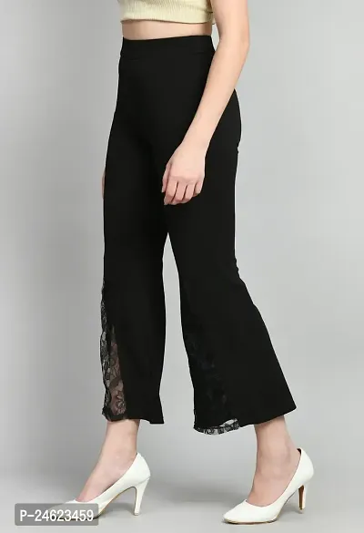 Elegant Polyester Solid Casual Trousers For Women-thumb3