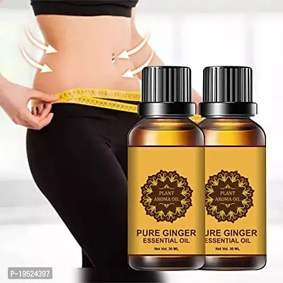 Fat toner Oil,  Natural Drainage Ginger Oil Essential Relax Massage Oil, Belly and Waist Stay Perfect Shape [ 60ml ] ( PACK 2)-thumb4