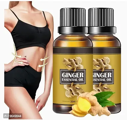 Belly tummy ginger oil for weigt loss, fat loss oil,slimming oil, belly fat loss,fat burner for men,weight loss oil,fat burning oil,ayurvedic fat loss oil,massage oil ginger (PACK OF 2) (60 ML)
