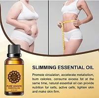 Fat toner Oil,  Natural Drainage Ginger Oil Essential Relax Massage Oil, Belly and Waist Stay Perfect Shape [ 60ml ] ( PACK 2)-thumb1