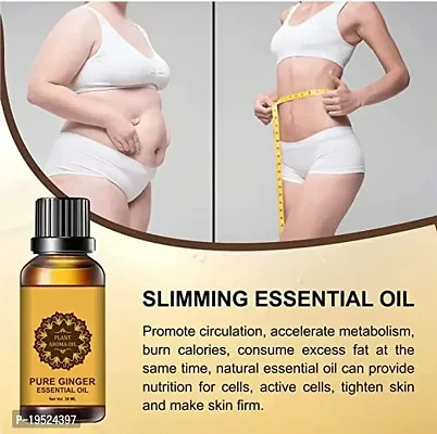Fat toner Oil,  Natural Drainage Ginger Oil Essential Relax Massage Oil, Belly and Waist Stay Perfect Shape [ 60ml ] ( PACK 2)-thumb2
